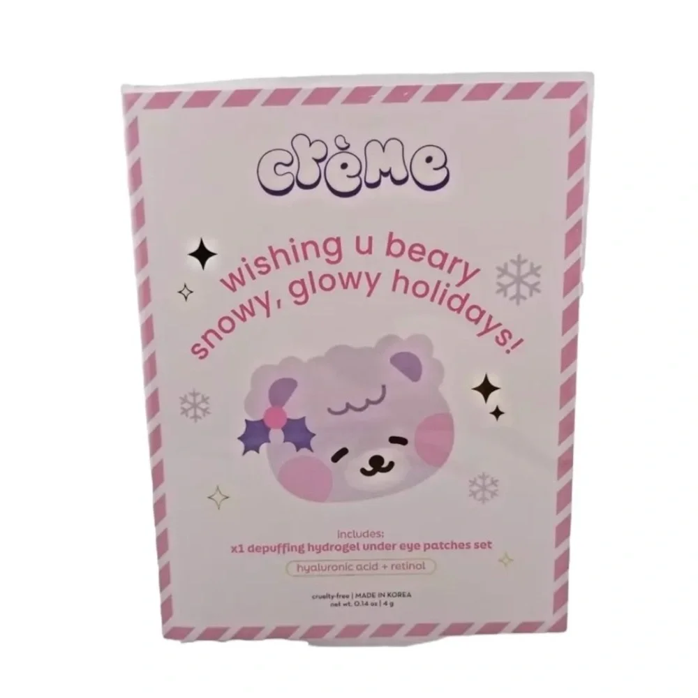 Creme Shop Eye Patches Depuffing Hyaluronic Acid & Retinol/Greeting Card NEW